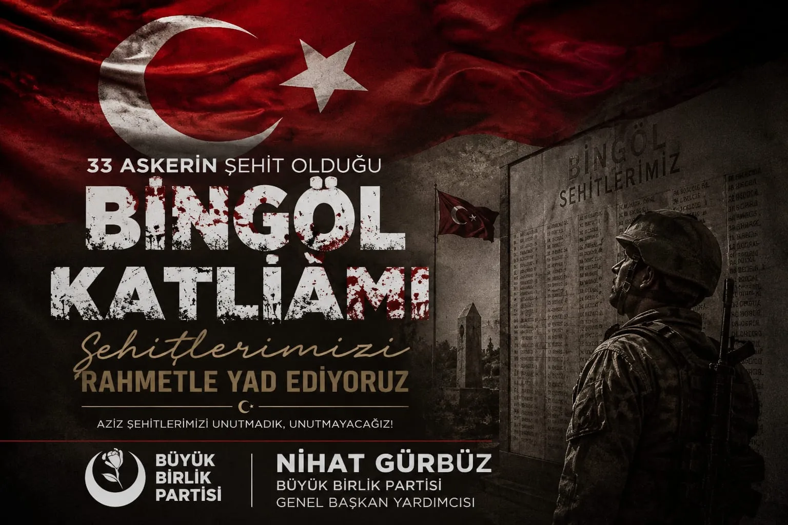 Nihat Gürbüz’den Bingöl Katliamı Mesajı