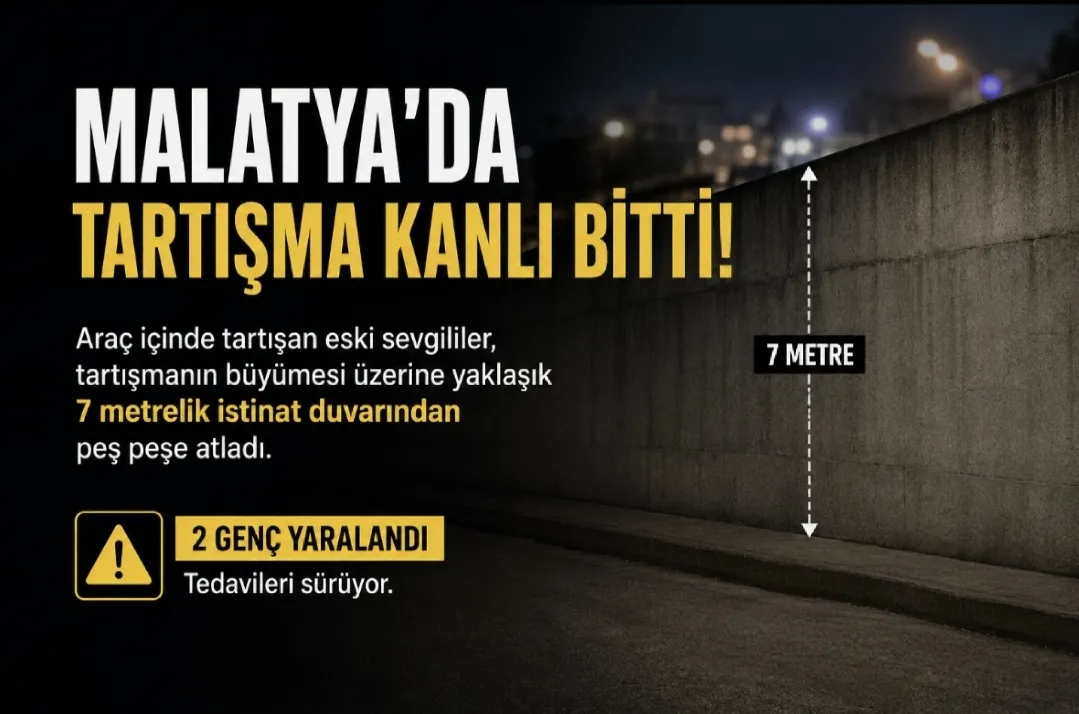 Malatya’da Tartışan Genç Çift İstinat Duvarından Atladı